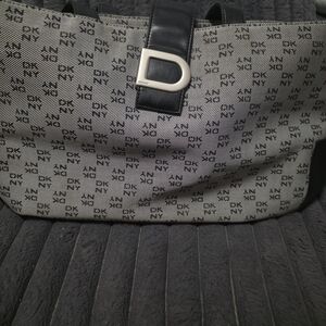 DKNY Black and Gray Shoulder bag